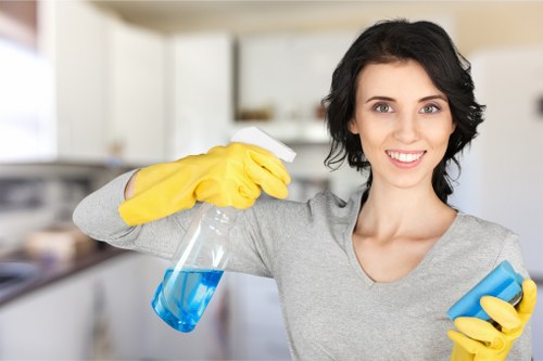 Commercial cleaning team servicing a workspace in Deepcleaning
