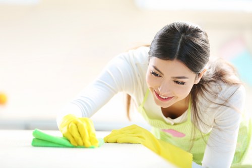 Local cleaning team vacuuming fine builders dust in a Deepcleaning home