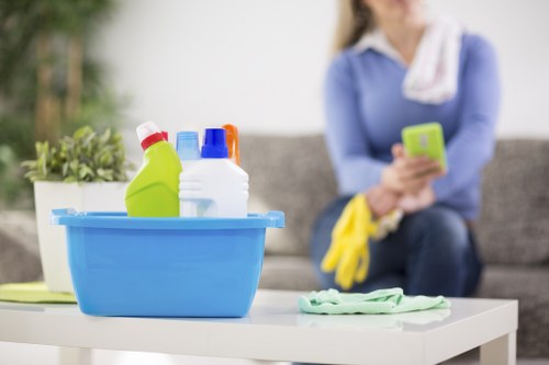 Clearing furniture and household items from a room in Deepcleaning