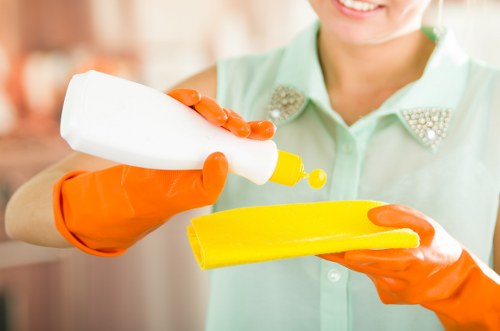 Local window cleaner working on a property in Deepcleaning